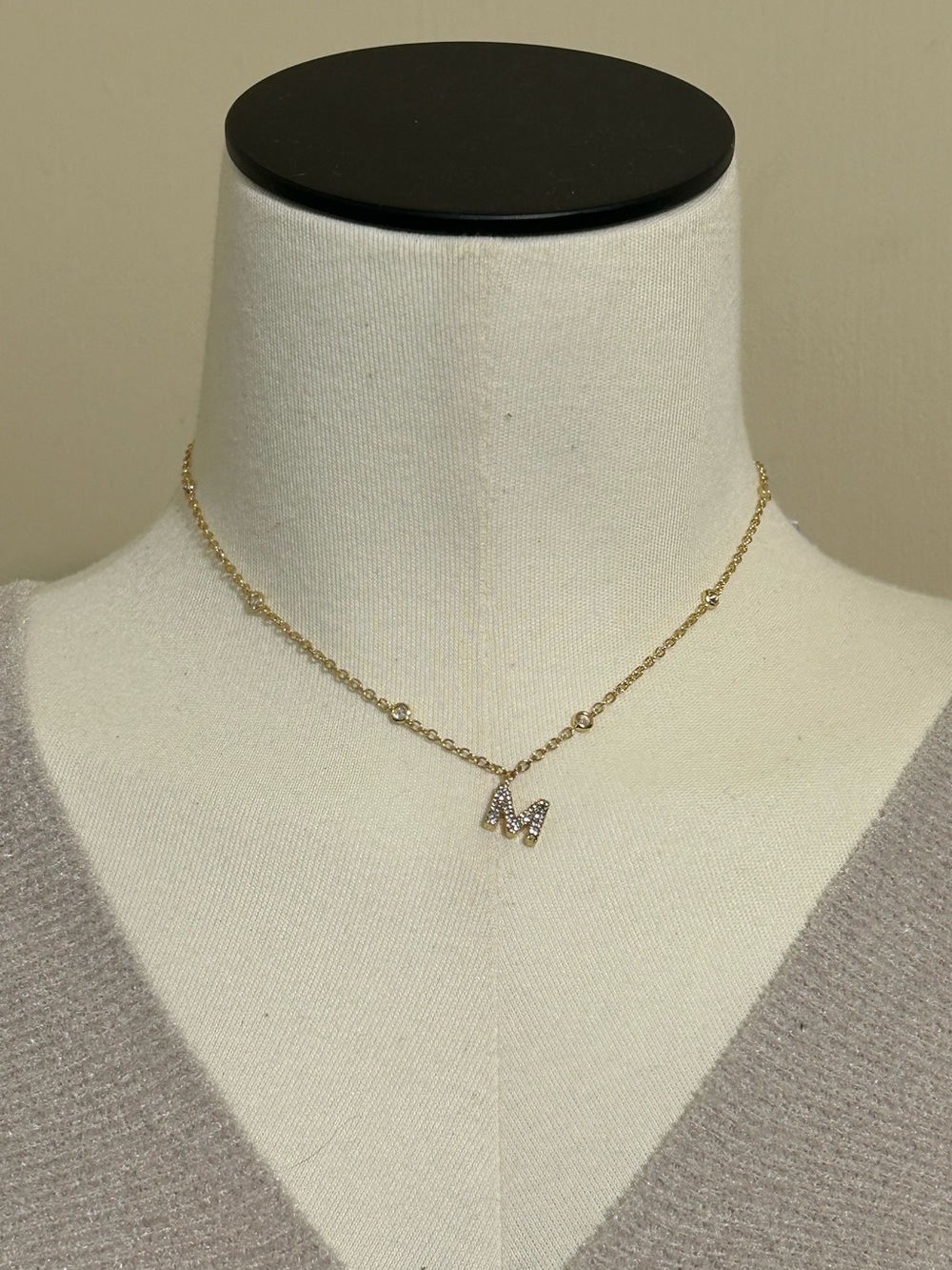 BAUBLEBAR CUBIC ZIRCONIA INITIAL NECKLACE